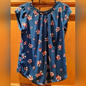 Blue flower blouse
